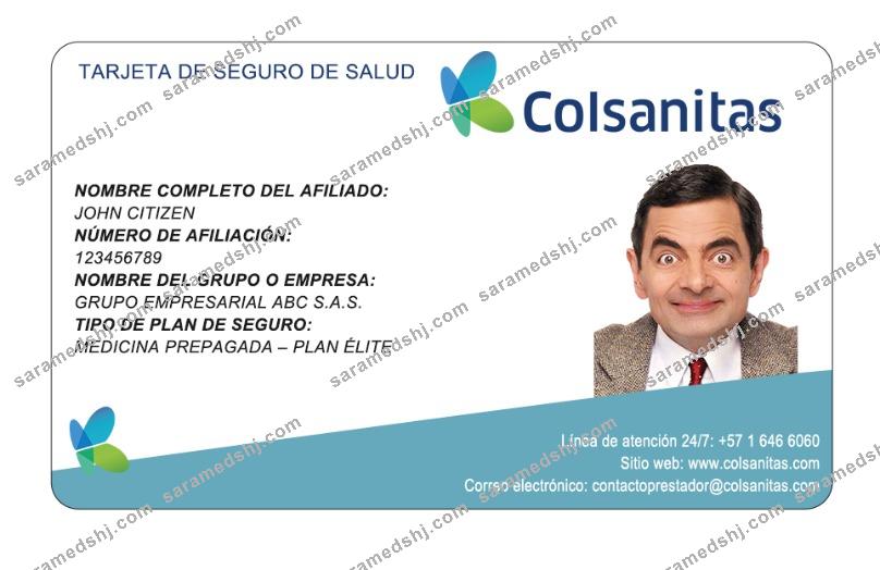 Colombia health insurance card